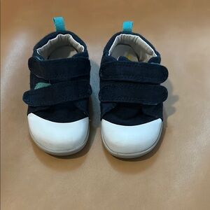 Ten Little Navy Blue Velcro Toddler Shoes size 5.5
